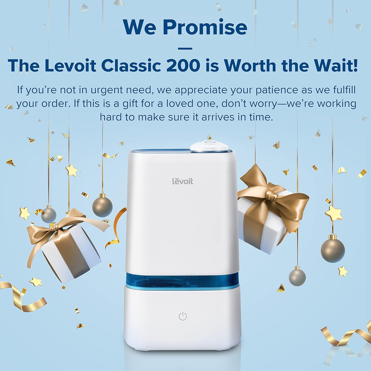 LEVOIT Humidifiers Bundle - Classic300S Ultrasonic Smart Top Fill Humidifier (6L Tank) + 4L Humidifiers for Bedroom