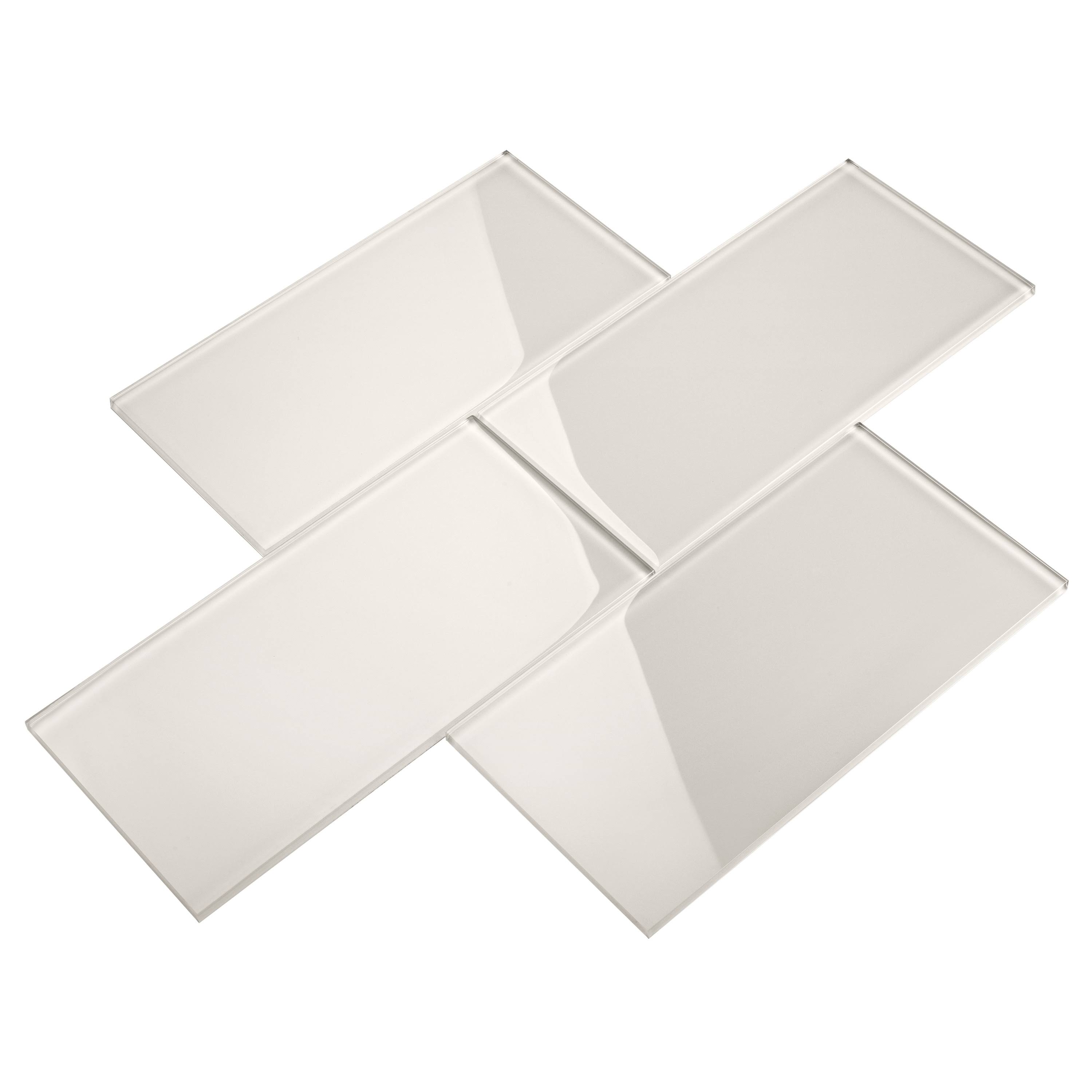 Giorbello Agreeable Gray 6x12 Glass Subway Tiles - 5 Sq. ft. Case