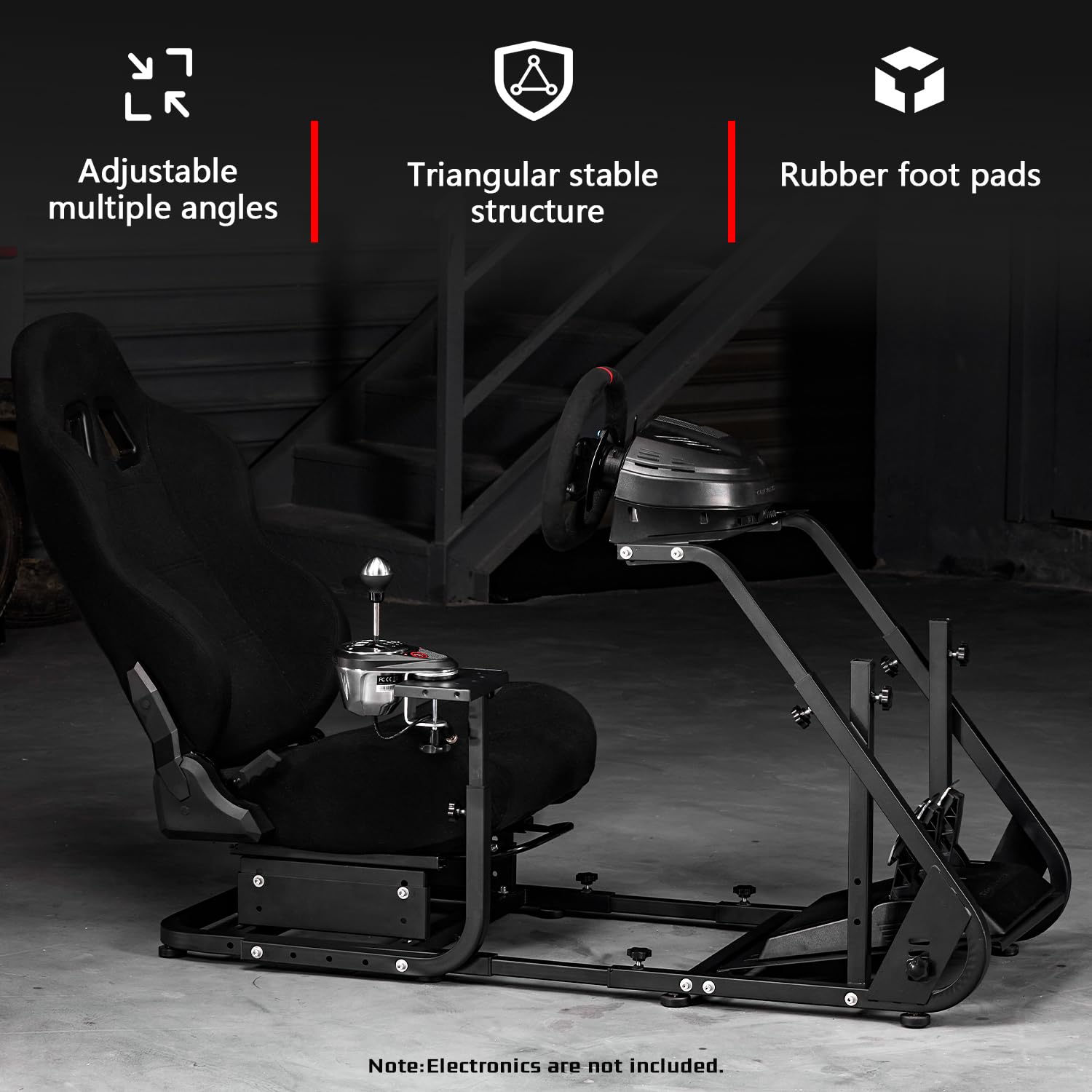 Dardoo G29 Racing Simulator Cockpit with Ergonomic Gaming Seat Fit for Logitech/Thrustmaster/Fanatec G25 G27 G923 T150