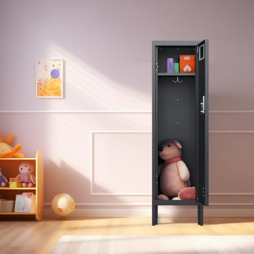 Metal Cabinet Home Office Storage,Lockers,Lockable Employees Metal Locker with Door,54" Height Steel Locker,Lockable Steel Locker for Gym,School,Home