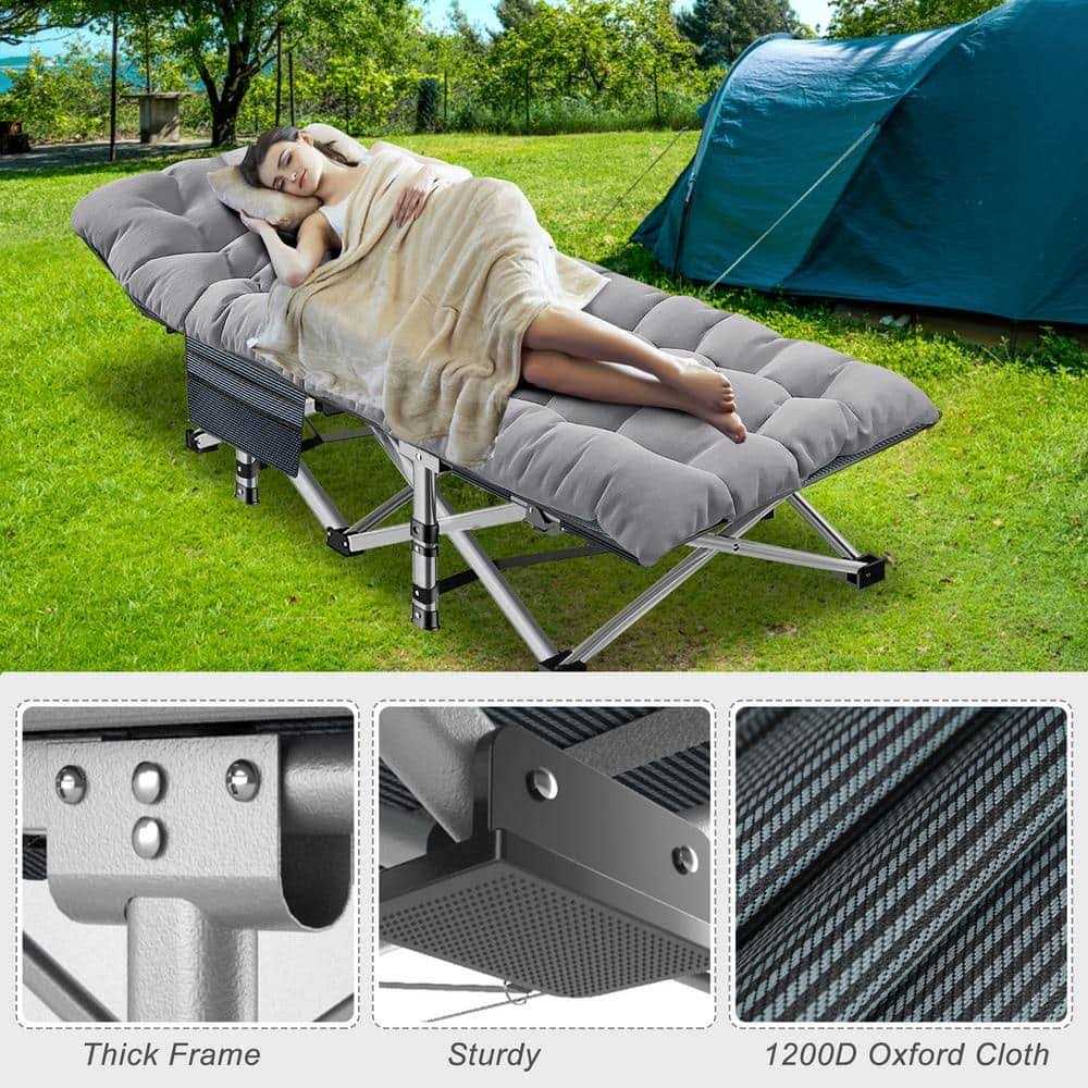 Folding Camping Cot Heavy-Duty Sleeping Cots with Carry Bag - Sports Supplies Online Store