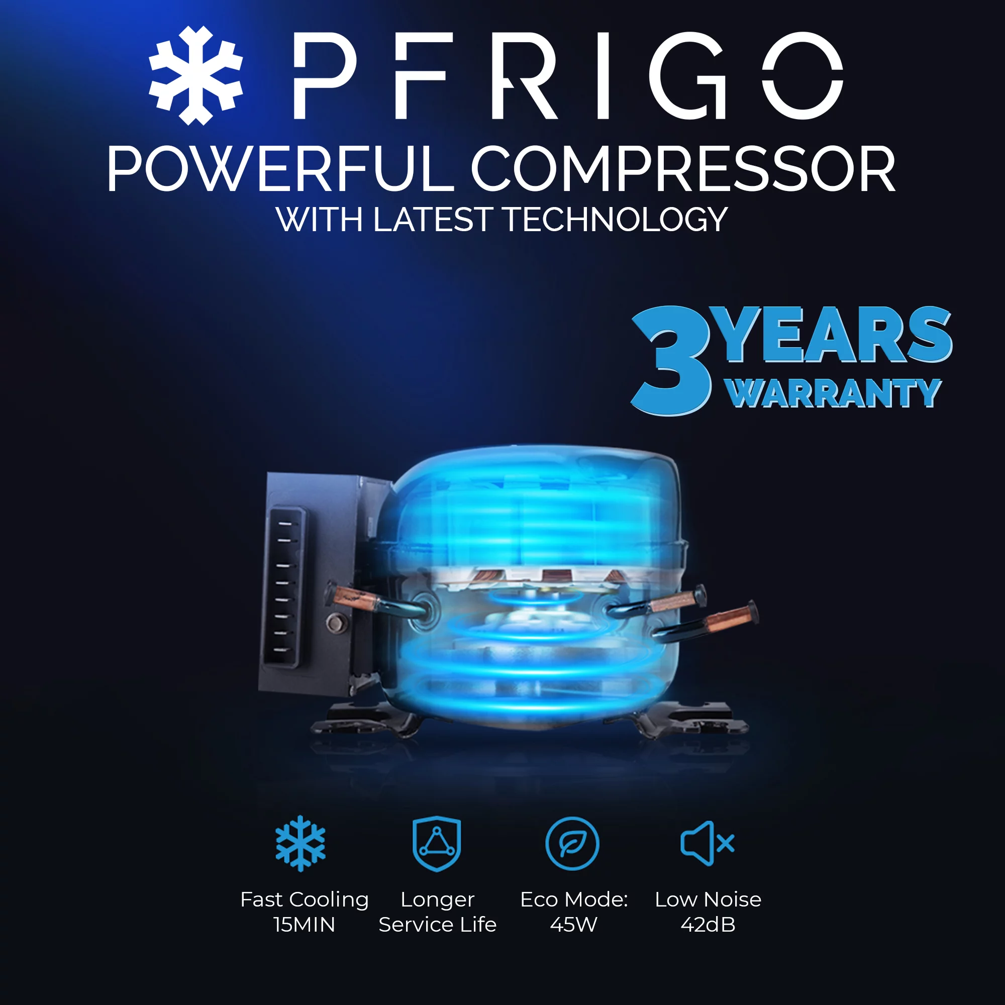 PFRIGO Car Fridge 48 Quart (45L) Portable 12v Cooler with Rolling Wheels, Pull Handle, Dual Temperature Control App