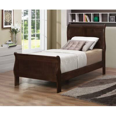 Conard Low Profile Sleigh Bed Alcott Hill Color: Cappuccino, Mattress Size: Twin