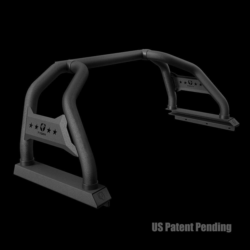 Tyger Auto TG-SB7J88678 Sport Bar Compatible with 2020-2022 Jeep Gladiator | Textured Black | Light Mount | Roll Bar