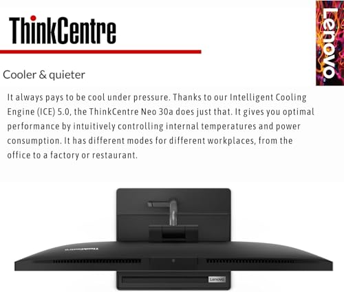 Lenovo ThinkCentre All-in-One Business Computer, 23.8" FHD Display, 12th Gen Intel 6-Core Processor, 16GB RAM, 512GB PCIe SSD, Wi-Fi, HDMI, Webcam