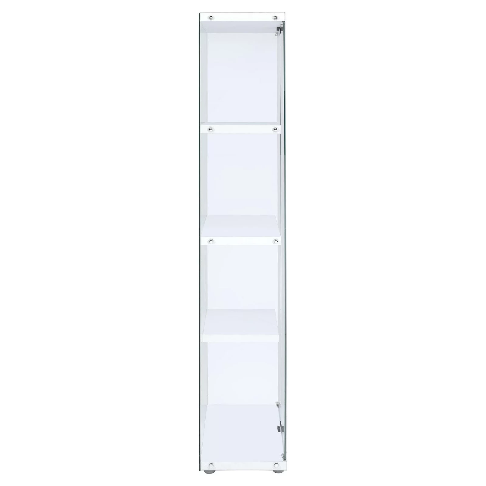 Picket House Furnishings Maxwell Tempered Glass Display Cabinet in Clear