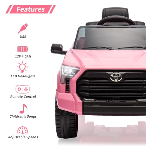 IDEALHOUSE Electric Car for Kids, 12v Ride on Truck Car, Ride-on Toys for Boys/Girls, Off-Road Kids Pickup Car with Remote Control, Spring Suspension