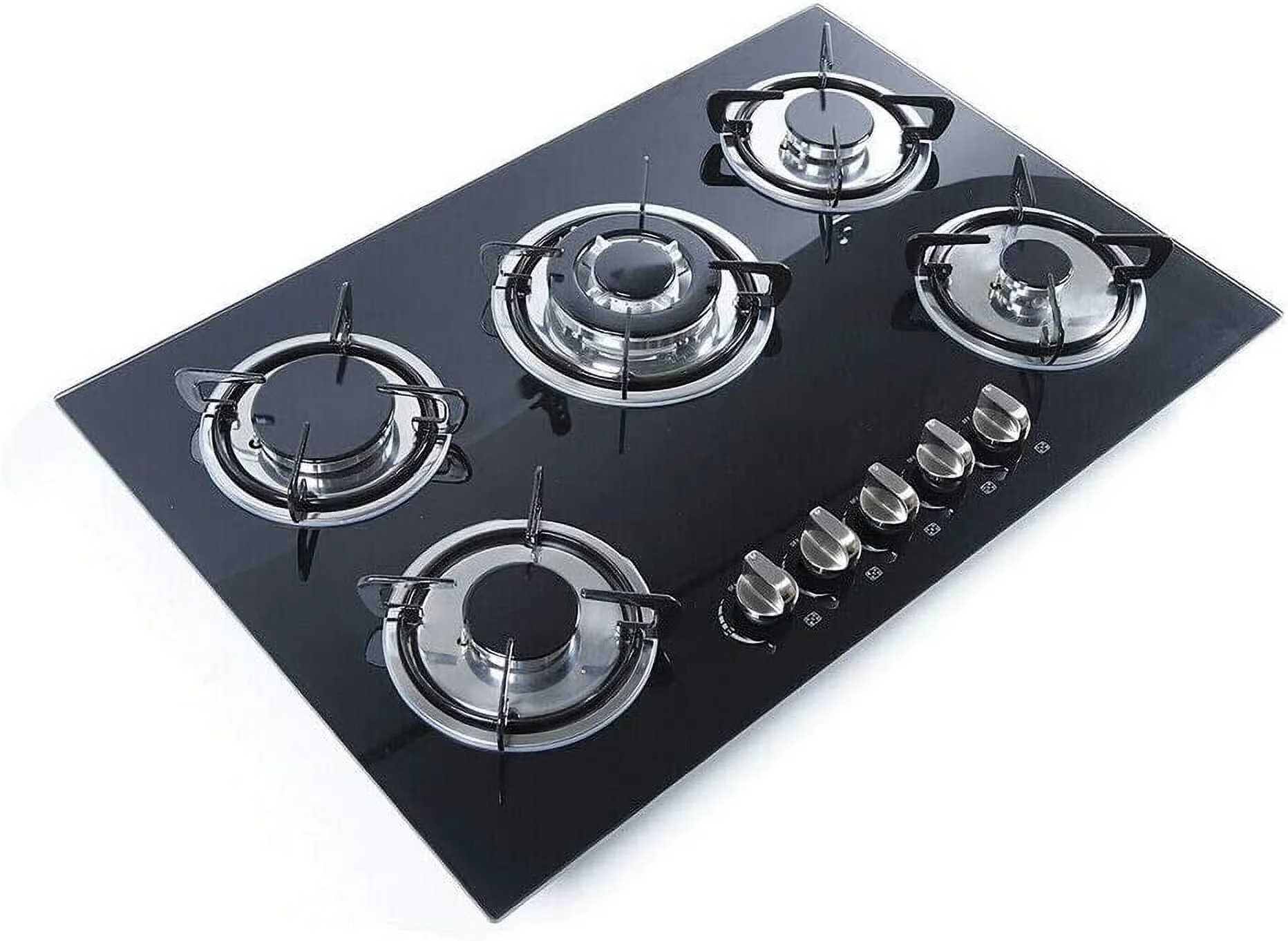Fetcoi, 30''Gas Cooktop 5 Burners Gas Stove Cooktop Tempered Glass Cooktop Gas Hob For Kitchen
