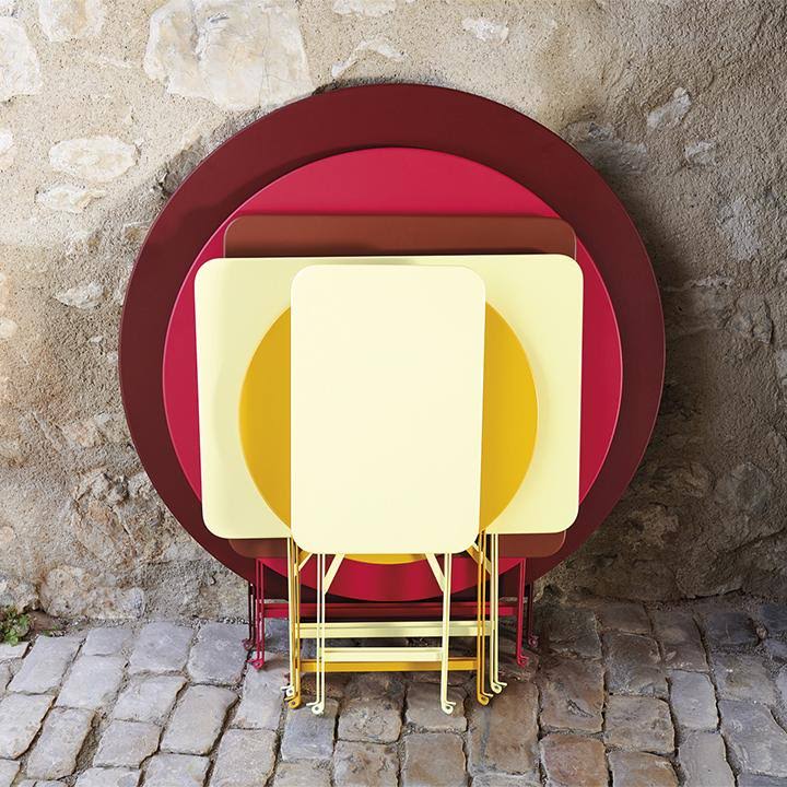 Fermob - Bistro 24x22 Round Folding Table - Red Ochre