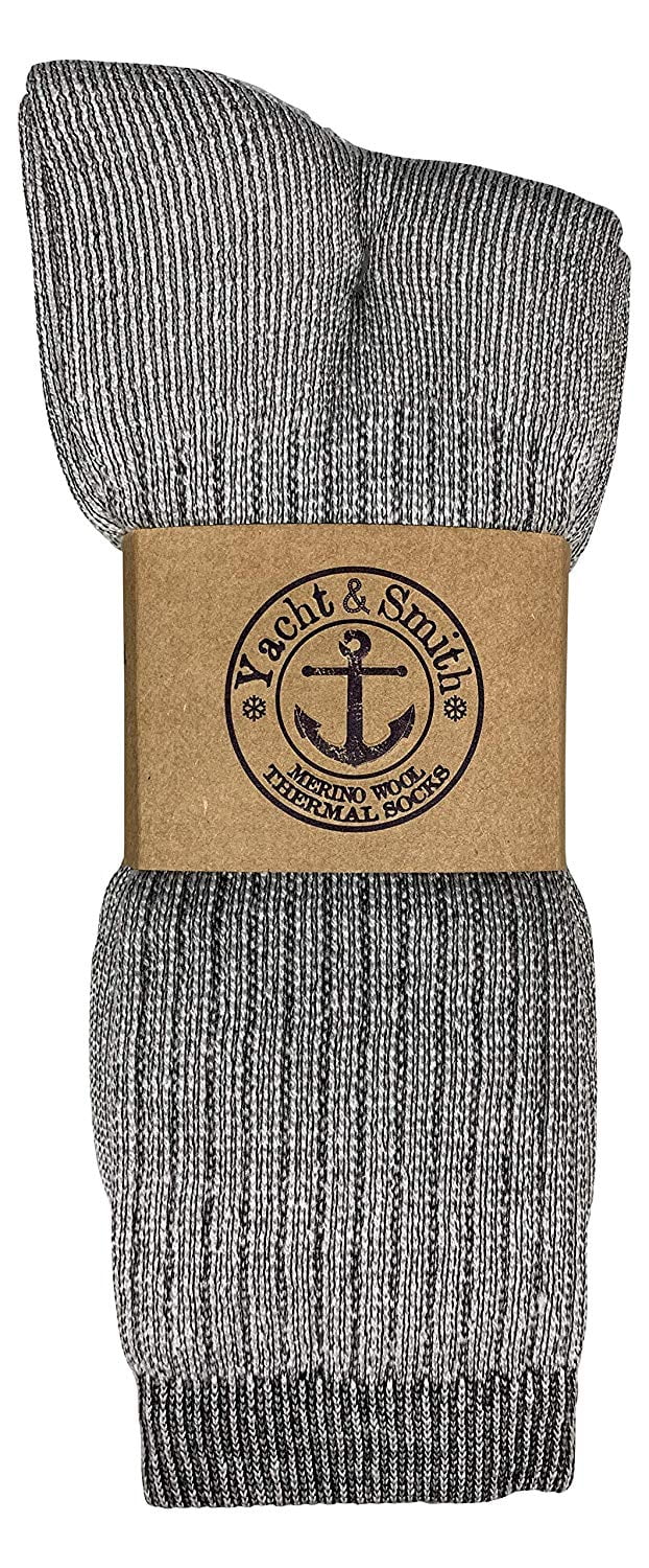 60 Pair Pack Bulk Merino Wool Thermal Boot Socks, Cold Resistant Camping Socks (60 PAIR MENS)