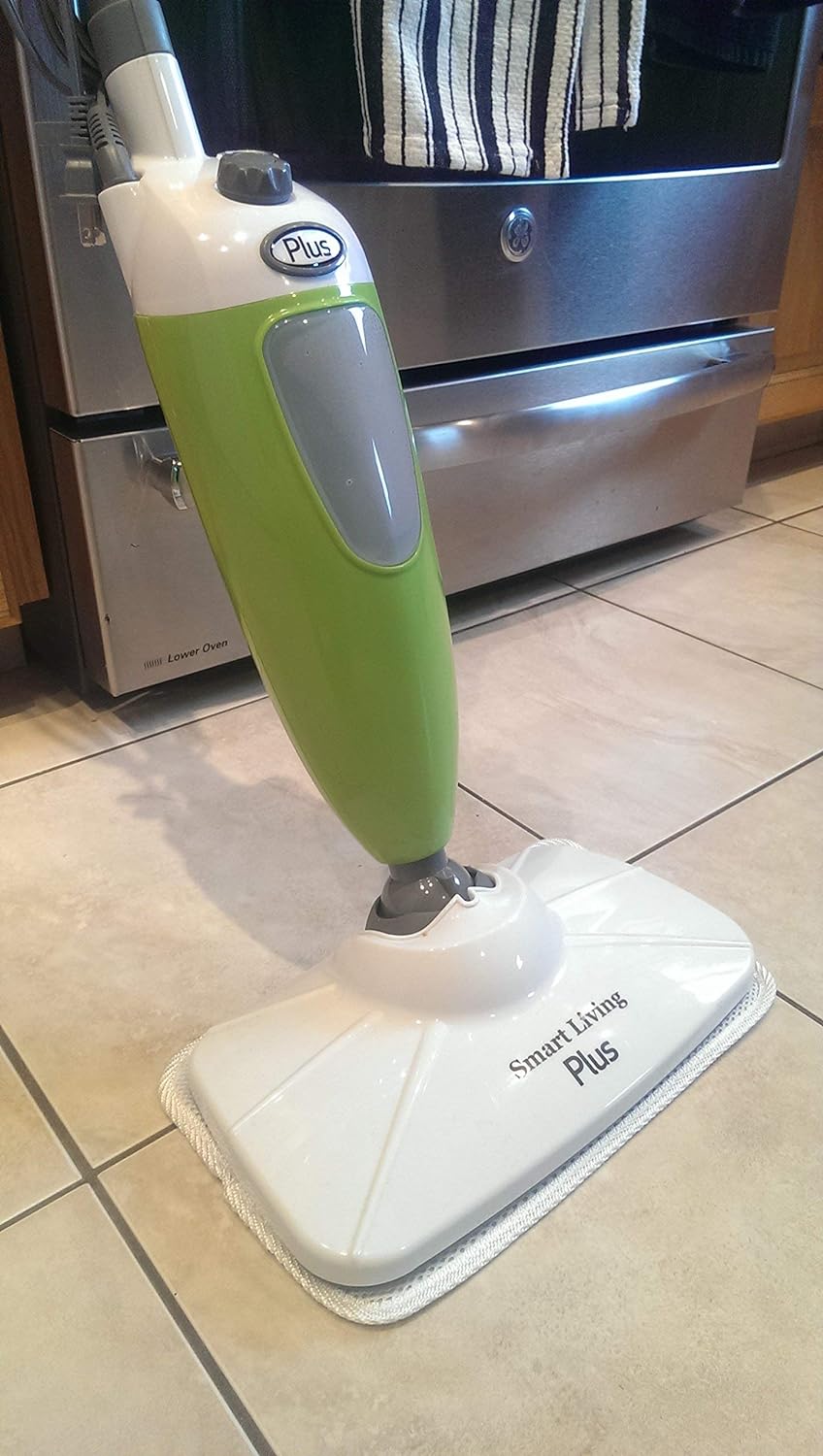 Smart Living Steam Mop Plus,White and Green - Smart Home Appliances