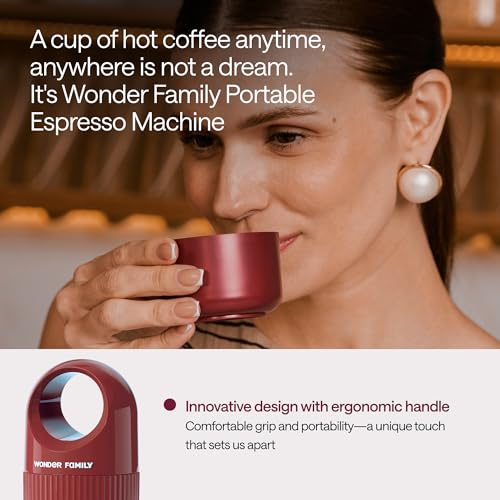 Portable Espresso Maker for Travel - Coffee Maker 5 Cup with Cold Water, 150 Cup with Preheated Water - Expresso Coffee Machine for Grounds