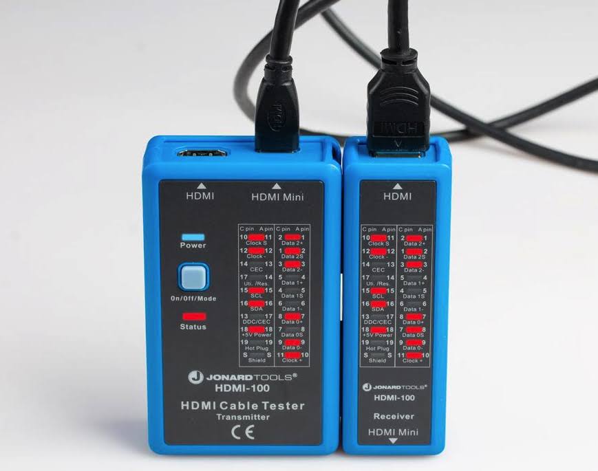 Jonard Tools HDMI-100 HDMI and Mini-HDMI Cable Tester