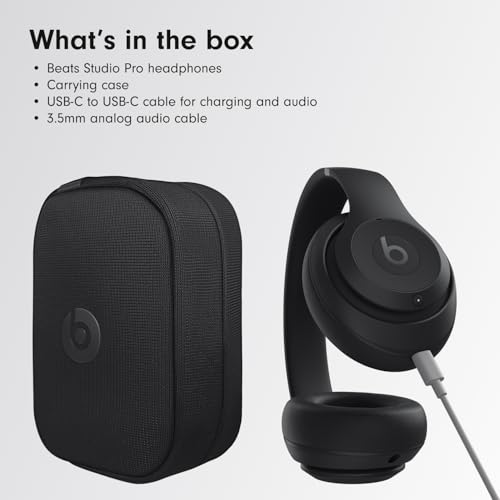 Beats Studio Pro - Wireless Bluetooth Noise Cancelling Headphones - Personalized Spatial Audio, USB-C Lossless Audio, Apple & Android Compatibility