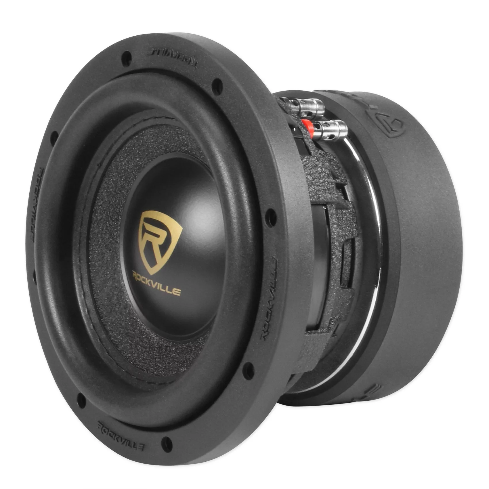 (2) Rockville W65K9D4 6.5" 1000 Watt Car Audio Subwoofers+Mono Amplifier+Amp Kit