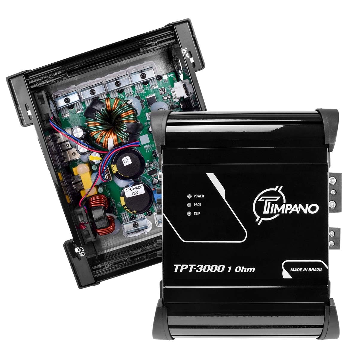 Timpano TPT-3000 1 Ohm Compact Amplifier 3000 Watts, 1 Channel, Full Range Amp Class D for The Installation of Car Speakers, Loudspeakers