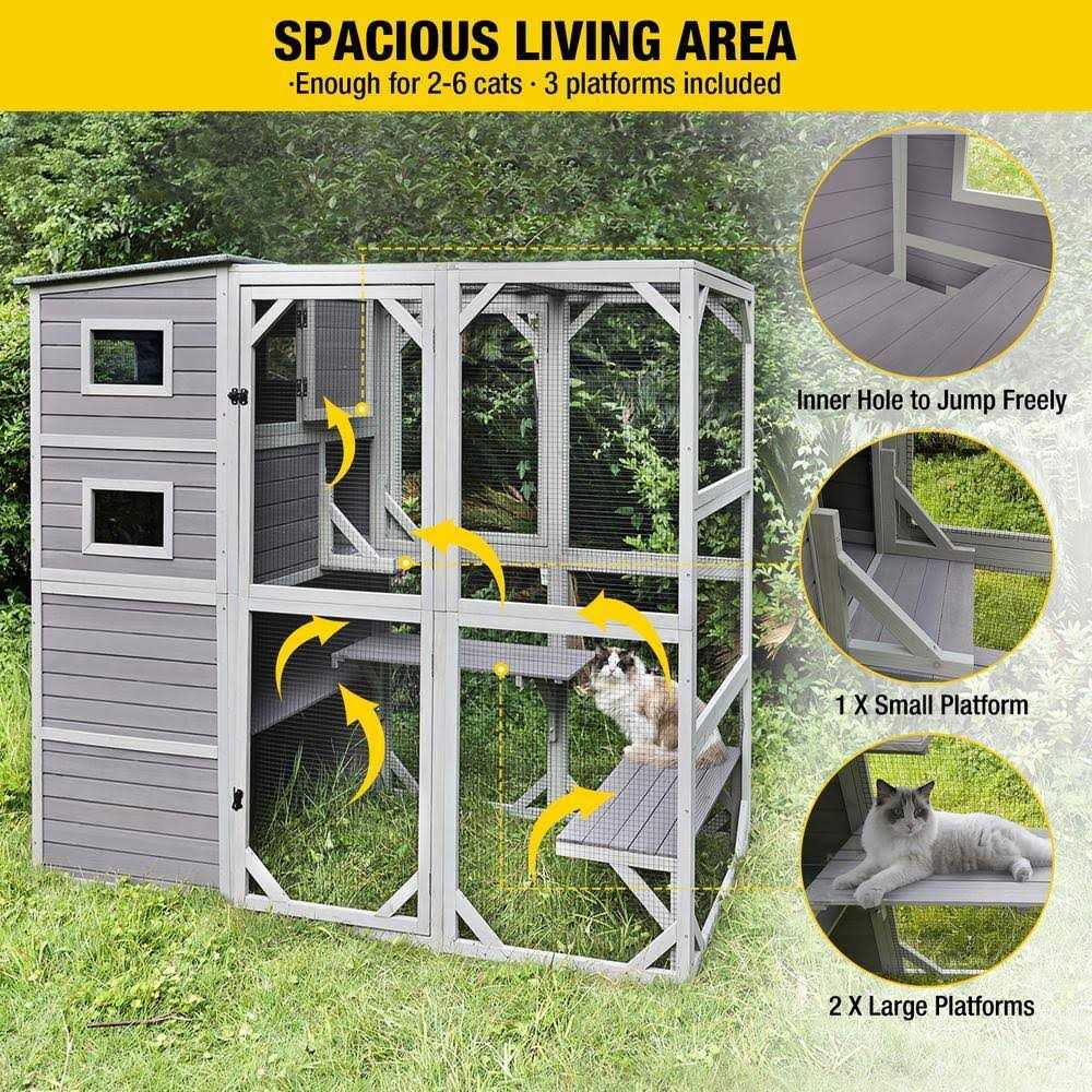 aivituvin AIR54 Outdoor Cat Enclosure - Pet Supplies online store