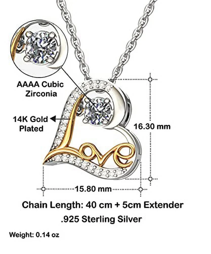 Epic Wife Gifts, I love my wife more every day - she is my partner in crime, Unique Idea Holiday Love Dancing Necklace From Wife, , Funny Jewelry