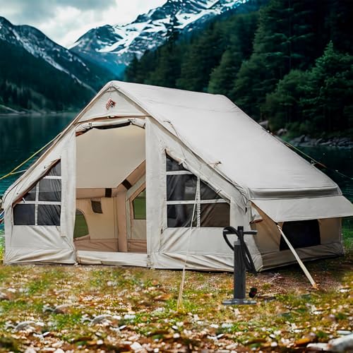 SHANQUAN Inflatable Tent with Pump,4-6 Person Instant Glamping Camping Tents House
