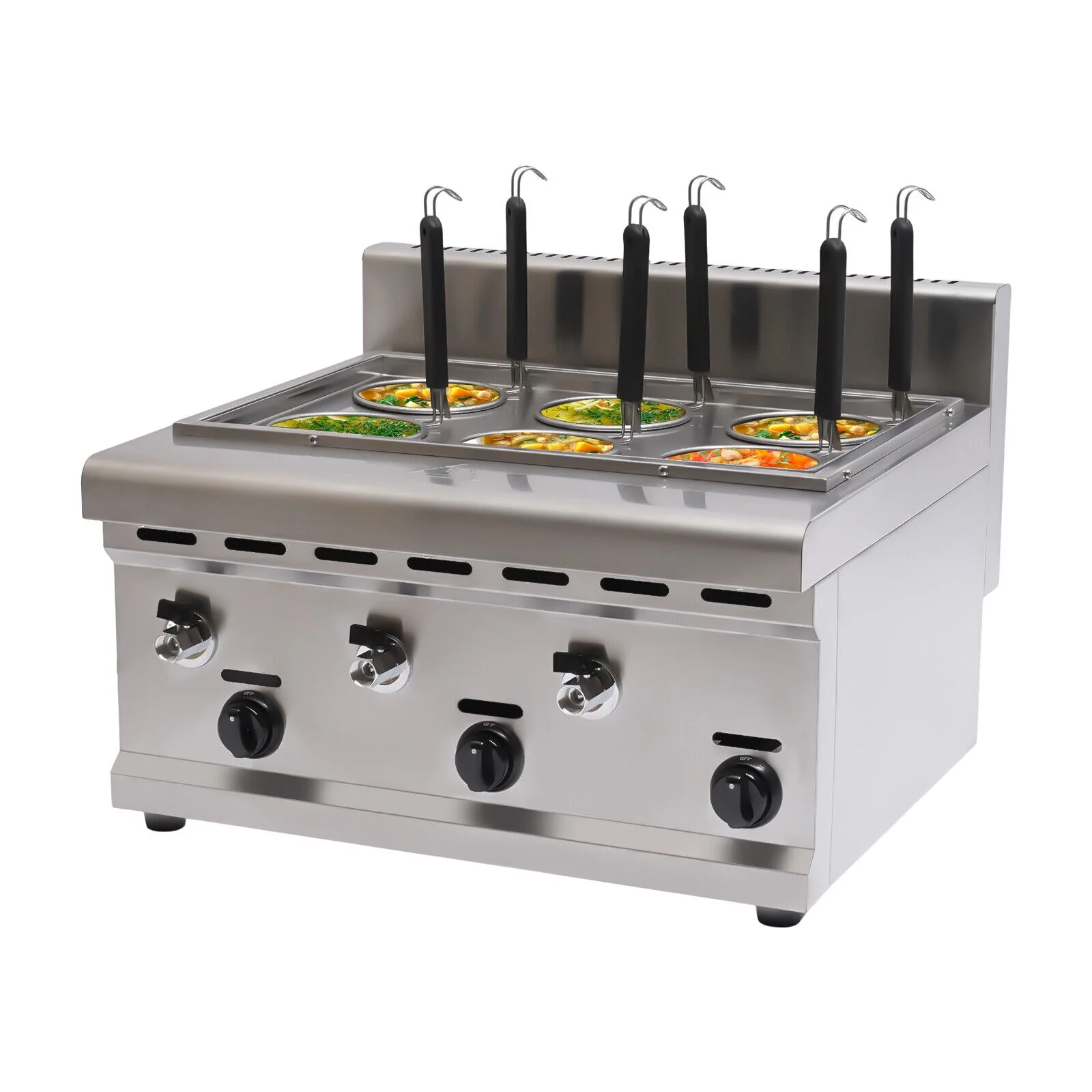 6 Basket Commercial Propane Gas Noodle Pasta Desktop Cooker Ramen Cooker