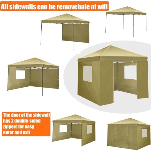 10x10 Pop Up Canopy Tent with 4 Sidewalls and Mesh Windows 2.0