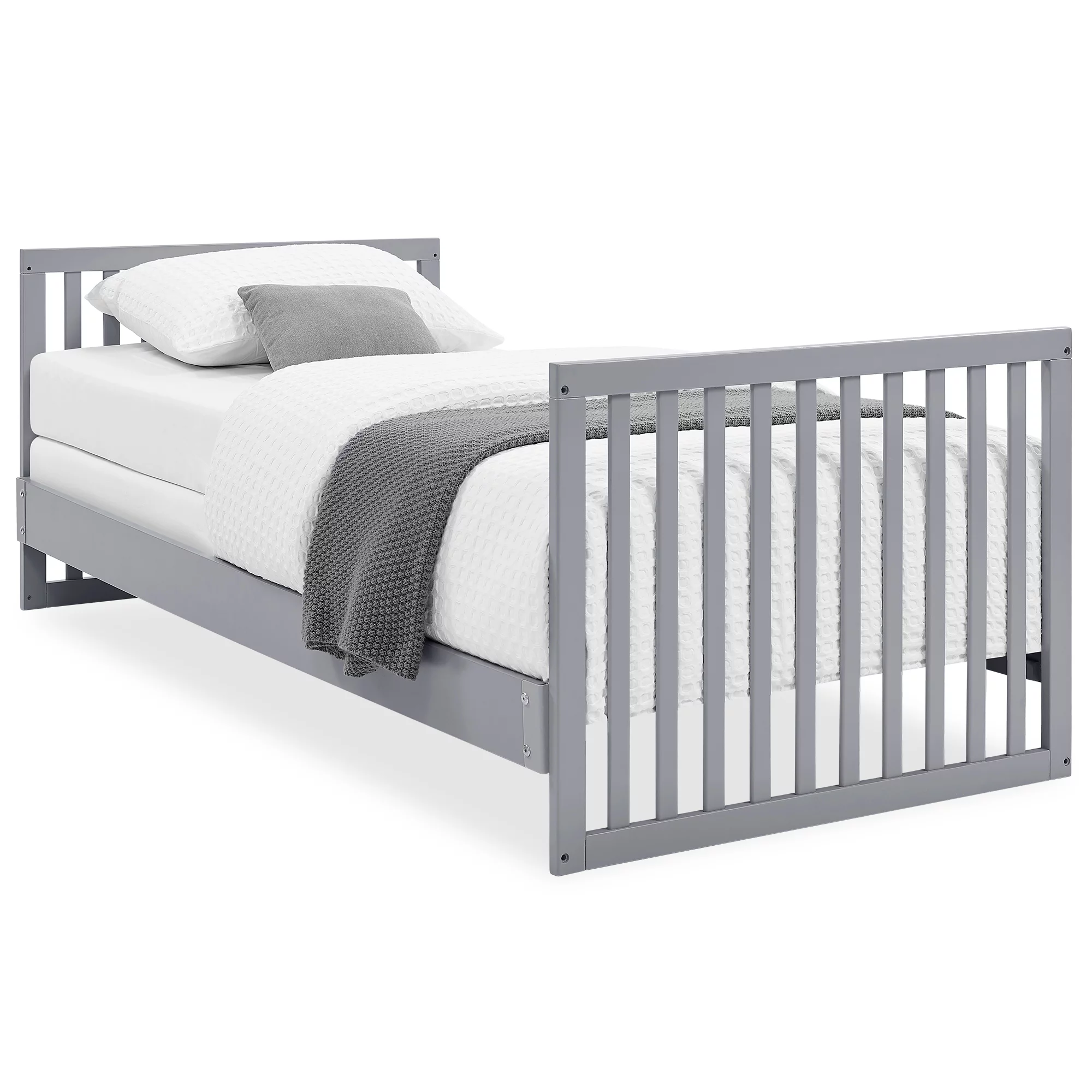 Delta Children Essex Convertible Mini Baby Crib with 2.75-Inch Mattress, Grey w/Natural