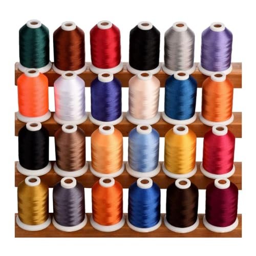 Brother Skitch Embroidery Machine - Precision Single-Needle Stitching with Speed Control Bundle with 24 Assorted Colors Thread