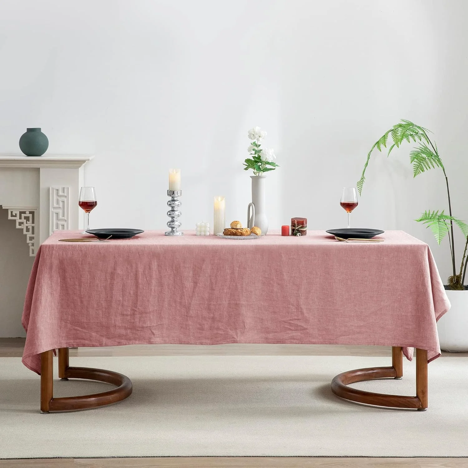 100% Pure Linen Rectangle Tablecloths 60x120Inches for Dining,Buffet Parties,Picnic,Events,Weddings and Restaurants,Decorative Halloween
