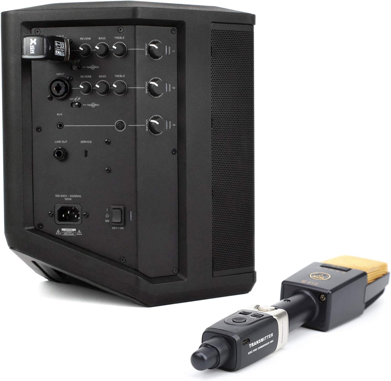 Xvive U3 Plug-on Microphone Wireless System Wireless XLR for Dynamic Microphone Audio Mixer, PA System and DSLR Camera
