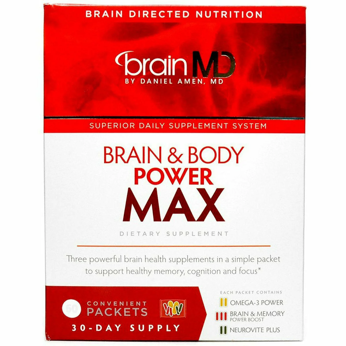 Brain & Body: Power Max 60 packets by BrainMD - Kansas Nuitrition - HNZSDS