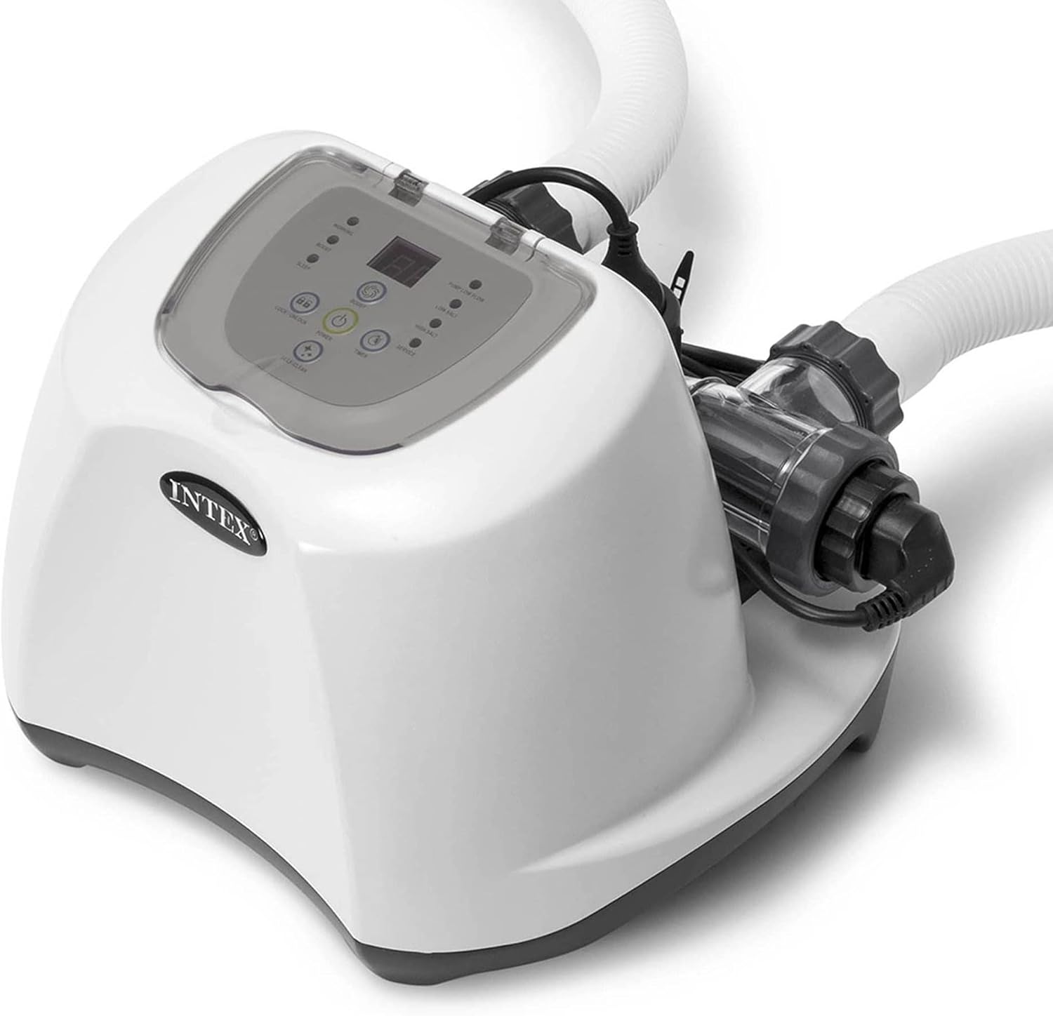 Intex 3000 GPH Sand Filter Pump with Built-In Timer and Krystal Clear Saltwater System Maintenance Set for Above Ground Outdoor Swimming Pools