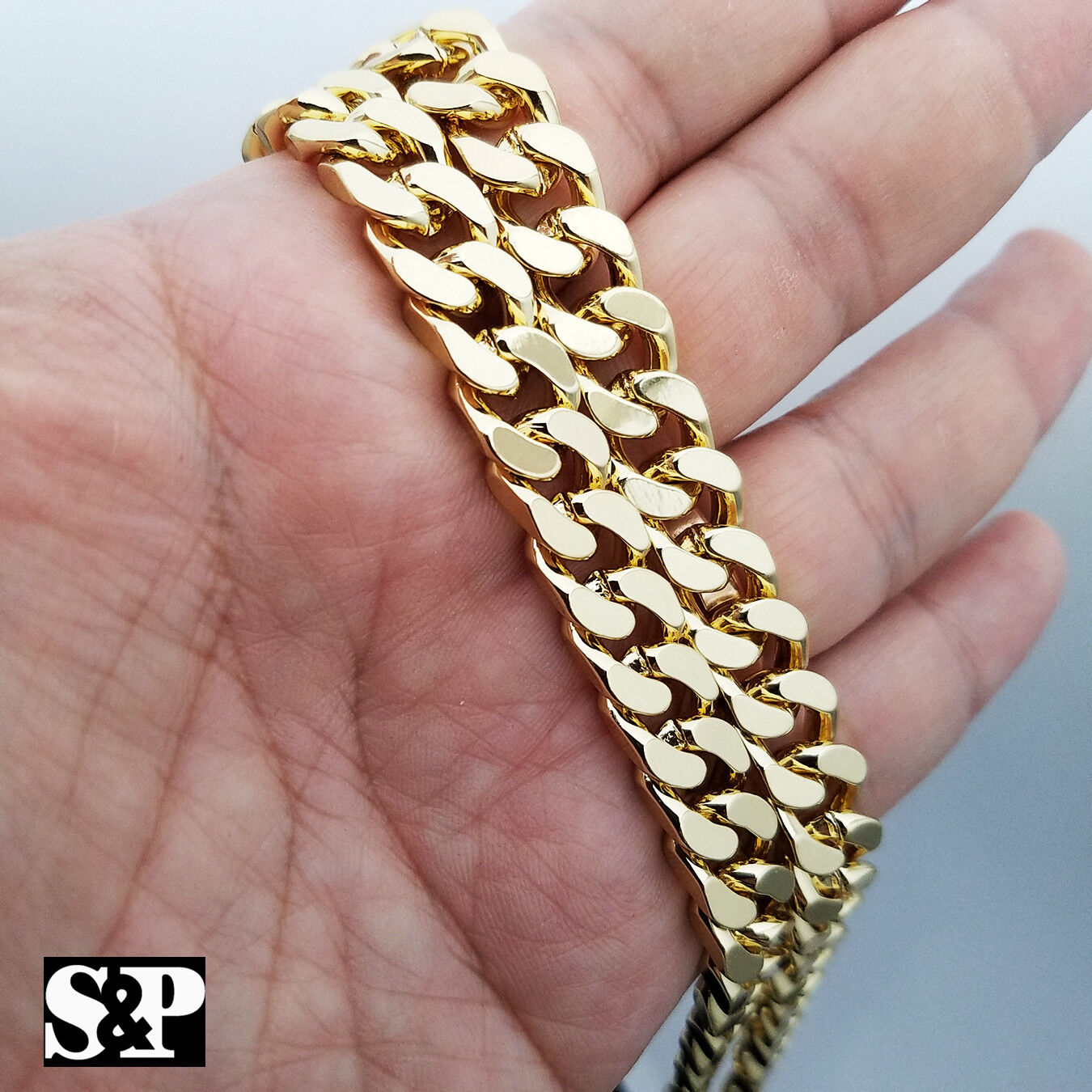Hip Hop Jewelry Holy Large Cross & 10mm 18" 20" 24" 30" Cuban Chain Necklace