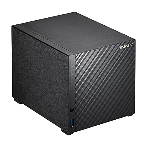 Asustor Drivestor 4 AS1104T - 4 Bay NAS, 1.4GHz Quad Core, Single 2.5GbE Port, 1GB RAM DDR4, Network Attached Storage