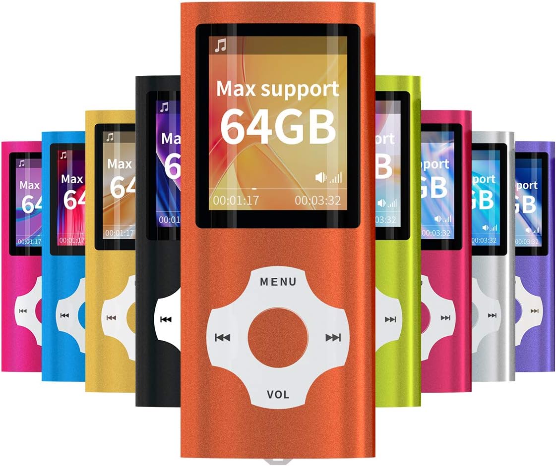 MYMAHDI Support TF Cards Slim 1.8 LCD Mp3 Mp4 Player Media/Music/Audio Player with Accessories Black