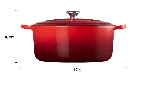 Le Creuset Enameled Cast Iron Signature Round Dutch Oven, 5.5 qt., Cerise