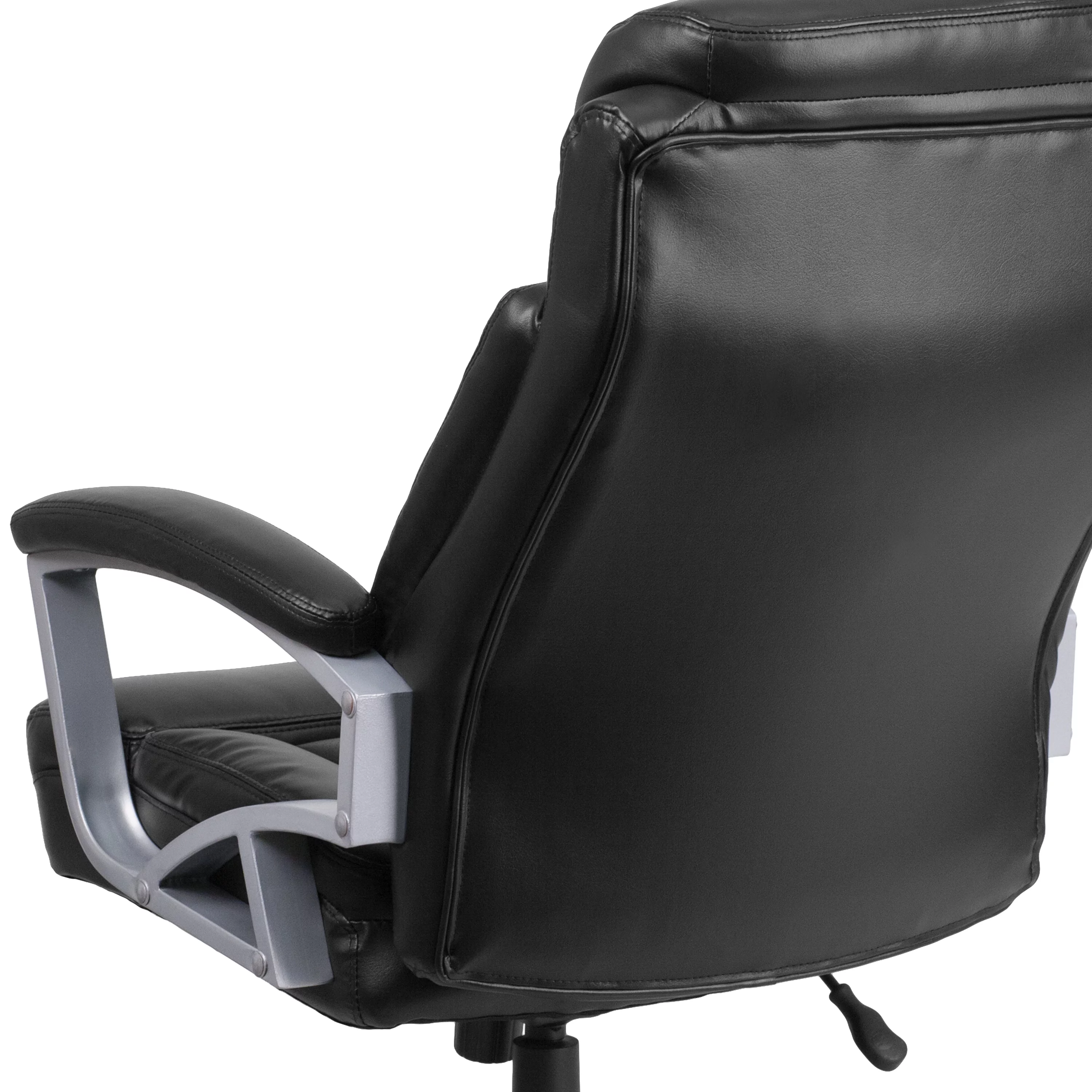 BizChair Big & Tall 500 lb. Rated Black LeatherSoft Executive Swivel Ergonomic Office Chair with Arms