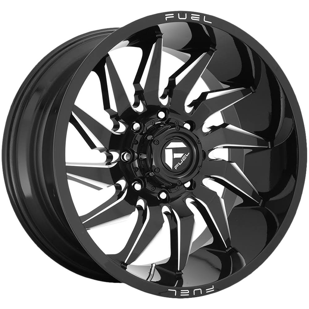 Fuel D744 Saber Gloss Black Milled 20x10 8x180 -18mm (D74420001847) - Megean