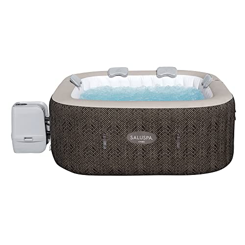 Bestway SaluSpa Hawaii EnergySense Smart Luxe AirJet Inflatable Hot Tub Spa (71" x 71" x 26") | Features LED Lights and App-Control | Fits Up to 4-6