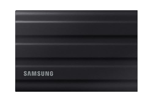 Samsung Portable SSD T7 Shield, 1TB, USB 3.2 Gen.2, 1050MB/s Read, 1000MB/s Write, Robust External Hard Drive Outdoor for Mac, PC and Smartphone