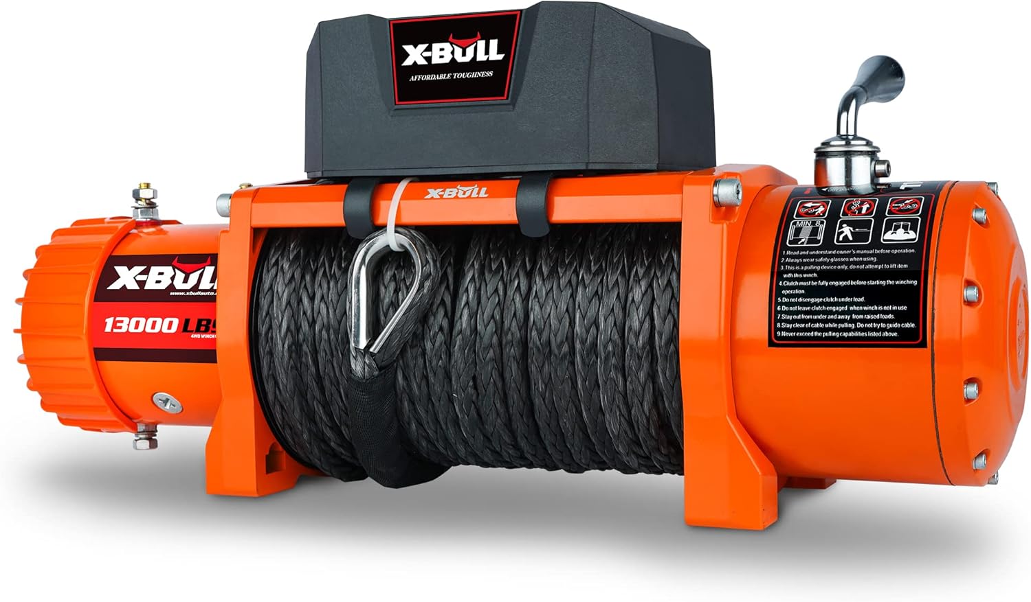 Dithoko 12V Synthetic Rope Winch-13000 lb. Load Capacity Electric Winch Kit
