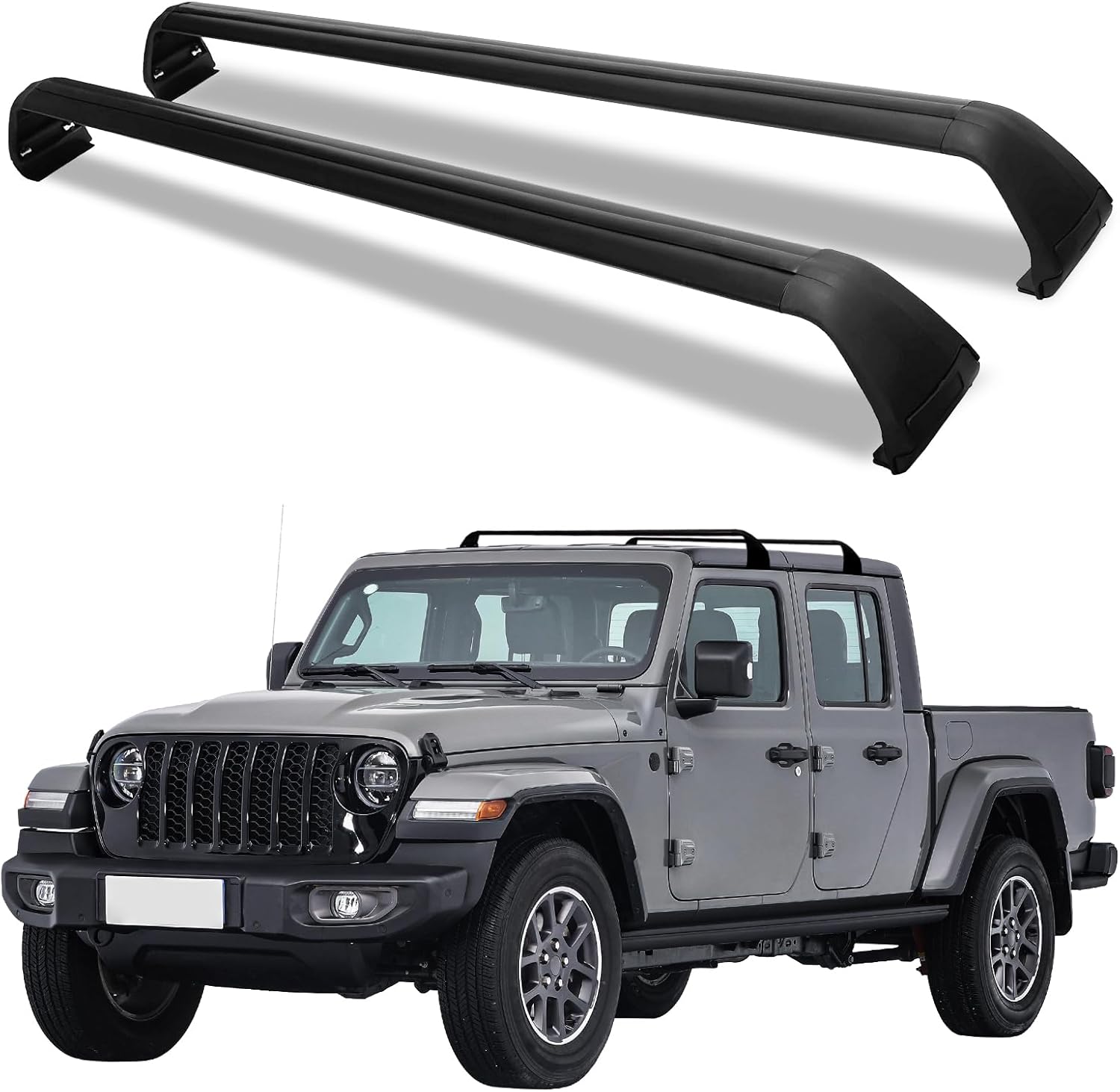 Roof Rack Cross Bars for 2020-2023 Jeep Gladiator and Jeep Wrangler 2007-2023(ONLY FIT Hard Roof Top)