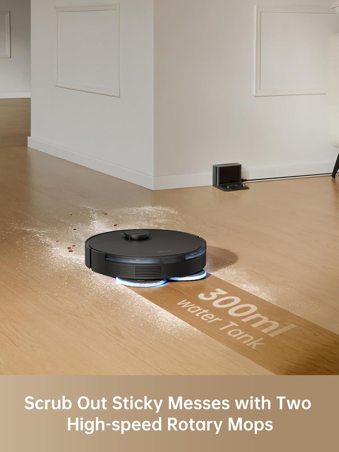 dreame L10s Pro Gen 2 Robot Vacuum and Mop Combo, 7000Pa Suction, DuoScrub Mopping,7mm Auto Lifting Mop, Ultrasonic Carpet Detection
