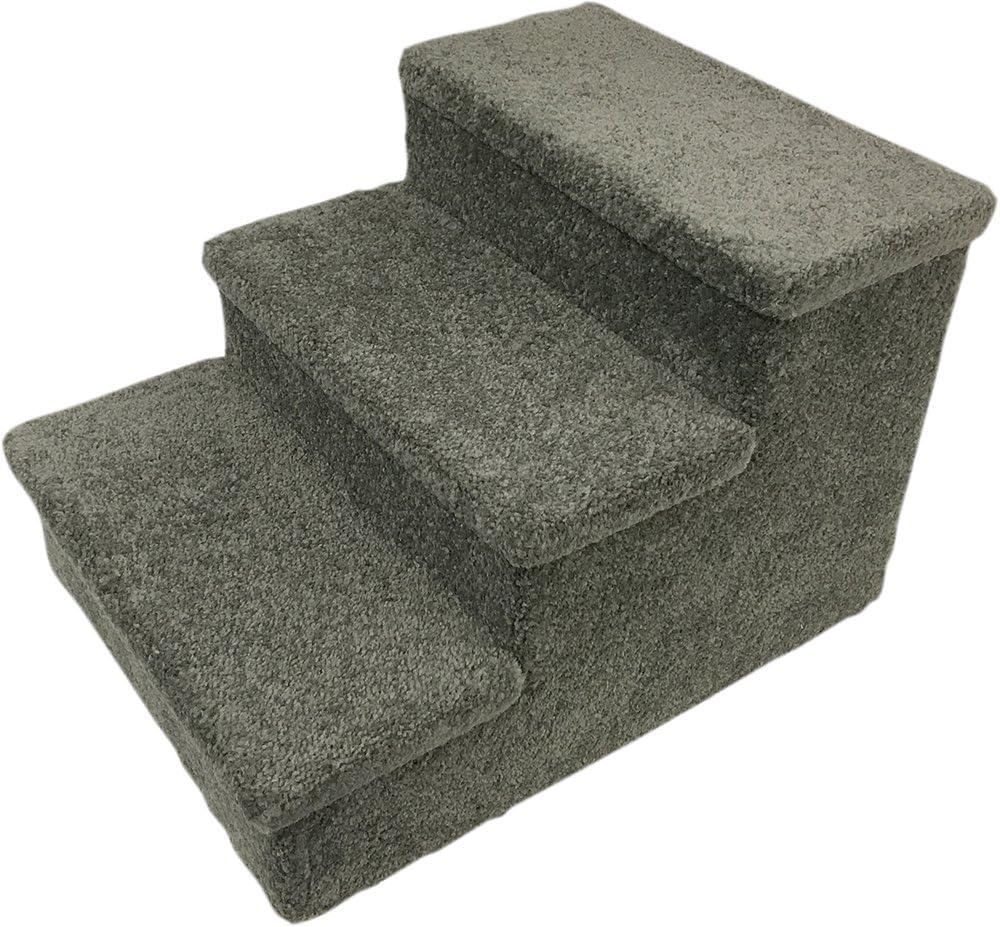 Penn-Plax - 3 Step Carpeted Pet Stairs for Both Cats & Dogs - 18 Total Height Pack of 2