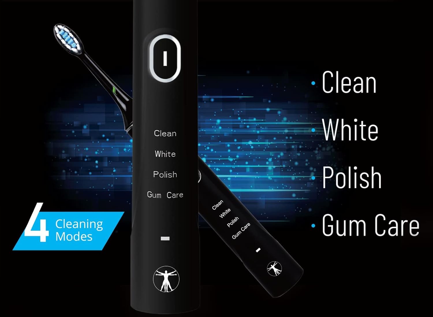 CRI Naturals Perfect Smile Whitening Electric Toothbrush, Gets Teeth 3 Shades Whiter in 7 Days, Clinically Tested & Dentist Approved