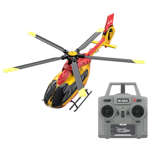 C190 1/30 Scale 6CH Single-Rotor RC Helicopter, Altitude Hold & Gyro Stabilization RC Plane, Beginner-Friendly Drone for Adult(4 Battery)