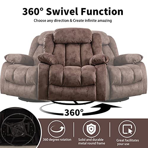 CANMOV Massage Swivel Rocker Recliner Chair with Heat and Vibration