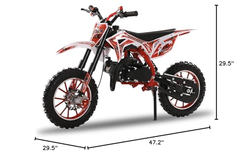 Kids Dirt Bike, Mini Dirt Bike, 50CC Gas Powered Mini Bike 2 Stroke, Off Road Mini Bikes for Kids and Adult