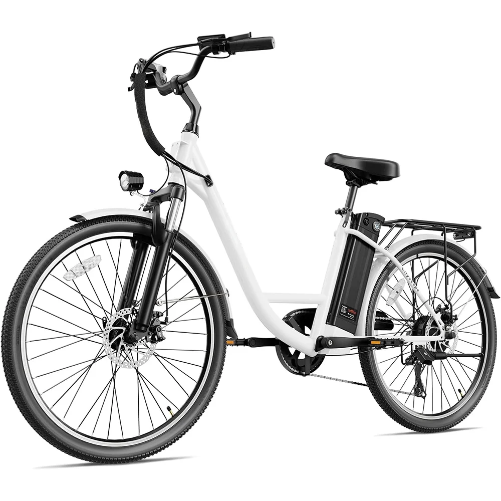 Yoloway Cityscape Electric Bike for Adults, 350W Electric Bike with 36V 10Ah Removable Battery