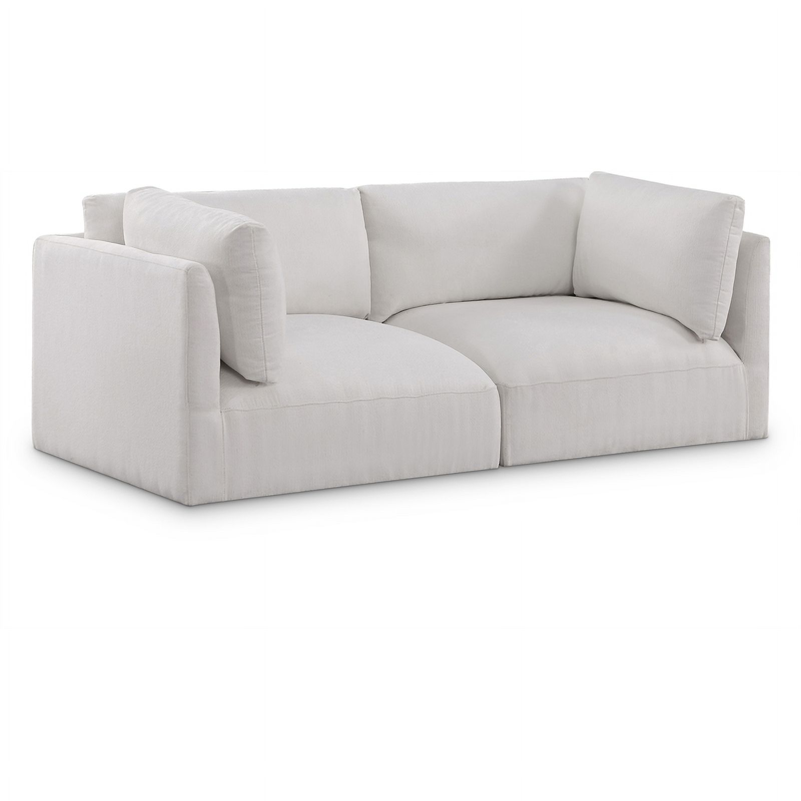 Meridian Furniture Ease Cream Fabric Modular Sofa