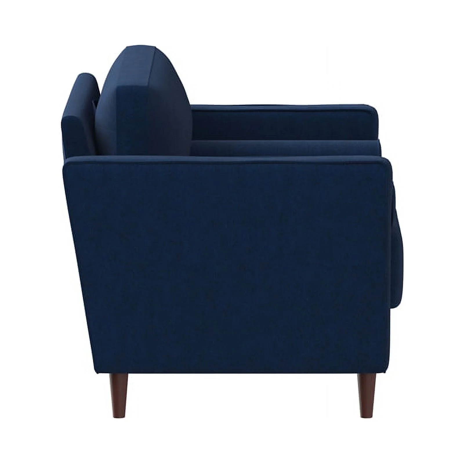 LifeStyle Solutions Jareth King Chair in Navy Blue Fabric Upholstery